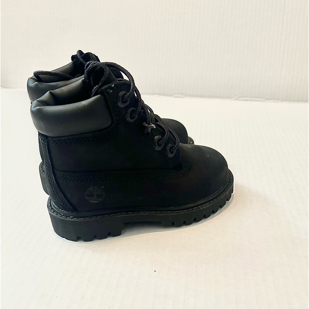 NEW! Timberland Kids Black Leather Boots